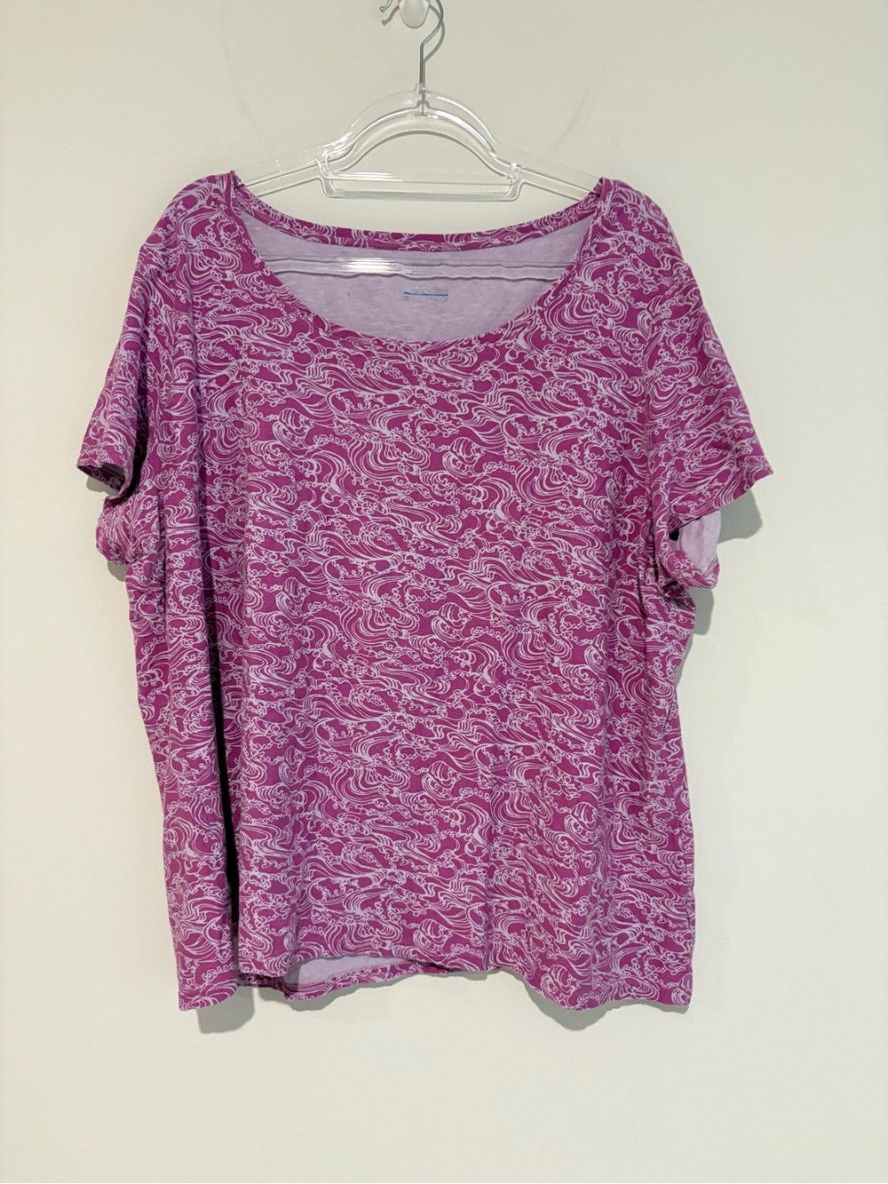 Columbia ocean wave short sleeve shirt purple Size 3X